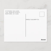 Aquarell Floral Baby Dusche Vielen Dank Postkarte (Rückseite)