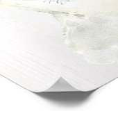 Aquarell Floral Baby Siegel Snowy Animes Poster (Ecke)