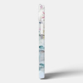 Aquarell Floral Berries Ferns Monogram Name Case-Mate iPhone Hülle (Rückseite / Links)