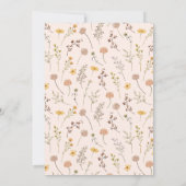 Aquarell Floral Boho Wildblume Babydusche Einladung (Rückseite)