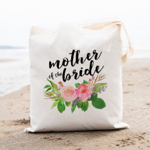 Aquarell Floral Bouquet Mutter der Braut Tragetasche