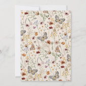 Aquarell Floral Bridal Brunch Einladung (Rückseite)