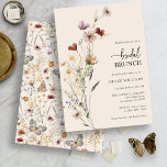 Aquarell Floral Bridal Brunch Einladung<br><div class="desc">Aquarell Blumenbrunch Einladung. Dieses stilvolle und elegante Bridal Brunch lädt mit herrlichen handbemalten Aquarellfarben-Wildblumen in einem hübschen Bouquet zum Verweilen ein. Ein Koordinationsmuster ist auf der Rückseite. Suchen Sie passende Elemente in der Boho Wildblume Brautparty Collection.</div>