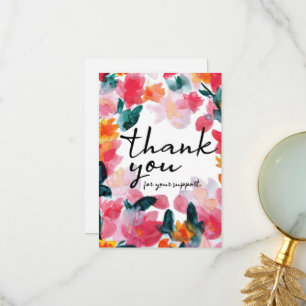 Aquarell Floral Danke Business Card