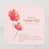 Aquarell Floral Danke Business Card (Vorne/Hinten)