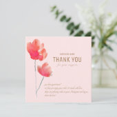 Aquarell Floral Danke Business Card (Stehend Vorderseite)