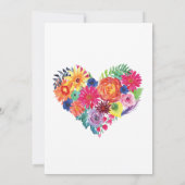 Aquarell Floral Fiesta Bat Mitzvah Einladung (Rückseite)