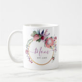 Aquarell Floral & Gold Baby Dusche Kaffeetasse (Links)