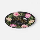 Aquarell Floral Gold Gewürze Custom Abschluss Pappteller (Schrägansicht)