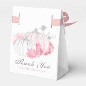 Aquarell Floral Kleine Pumpkin Fall Babydusche Geschenkschachtel (Rückseite)