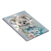 Aquarell Floral Koala Notizblock (Rechte Seite)
