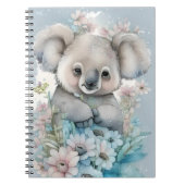 Aquarell Floral Koala Notizblock (Vorderseite)