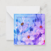 Aquarell Floral Mini Mitteilungskarte (Rückseite)