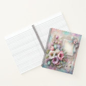 Aquarell Floral Pastel Calico Spiral Notebook Notizblock (Innenseite)