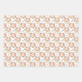 Aquarell Floral Pumpkin Birthday Baby Dusche Geschenkpapier Set (Vorderseite)