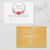 Aquarell Floral Safari Kinderdusche Bonbonspiel Begleitkarte (Vorne/Hinten)