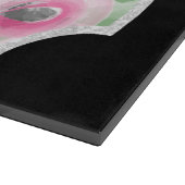 Aquarell Floral und Silver Shabbos Challah Schneidebrett (Ecke)