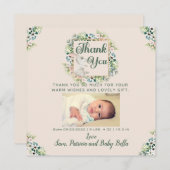 Aquarell Floral Vielen Dank Baby Geschenkkarte (Vorne/Hinten)