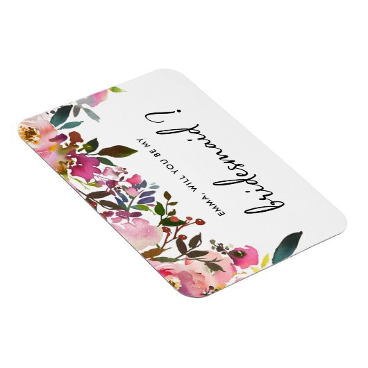 Aquarell Floral Werden Sie meine Britin Magnet (Rechte Seite)