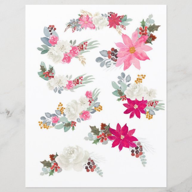 Aquarell Florals für Scrapbooking und Zeitschrifte (Vorderseite)