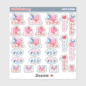 Aquarell Florals Individuelle Name Labels | Schule (Blatt)