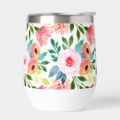 Aquarell Florals Personalisierter Name Monogram (Links)