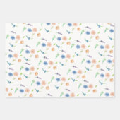 Aquarell Florals Wilde Blume Handgemalt Geschenkpapier Set (Vorderseite 3)
