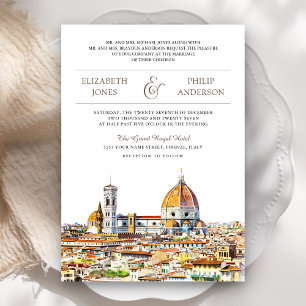 Aquarell Florenz Italien Alles in Einem Hochzeit Einladung