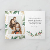 Aquarell & Foil Winter Grüne Foto Weihnachten (Innenseite)