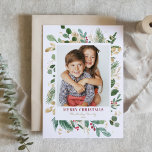 Aquarell & Foil Winter Grüne Foto Weihnachten<br><div class="desc">Feiern Sie die Saison mit unserer individuell gestaltbaren Weihnachtskarte aus Foto, die wunderschön mit Aquarell-Wintergrün und eleganten Imitaten mit Goldfolienakzenten gestaltet wurde. Diese Weihnachtskarte bietet eine elegante und personalisierte Touch zu Ihren Feiertagsgrüße. Ideal für Familien, Paare oder Freunde, fügen Sie Ihr Lieblings-Foto und eine individuelle Nachricht. Egal, ob Sie Wünsche...</div>