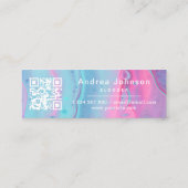 Aquarell folgen Instagram Social Media QR-Code Mini Visitenkarte (Rückseite)