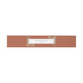 Aquarell Foliage Terracotta Hochzeit Einladungsbanderole (Flach)