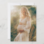 Aquarell Foto Kleine Pearl Baby Dusche Einladung (Rückseite)