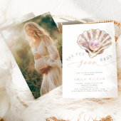 Aquarell Foto Sea You Bald Baby Dusche Einladung