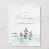 Aquarell-Foto-Weihnachtskarten Feiertagskarte (Vorderseite)