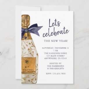 Aquarell Französische Champagner-Party Einladung