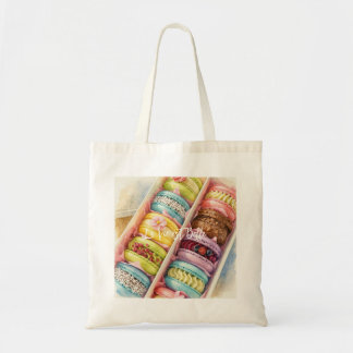 Aquarell Französische Macarons Schachtel Tasche