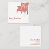 Aquarell-französische Quadratische Visitenkarte (Vorne/Hinten)