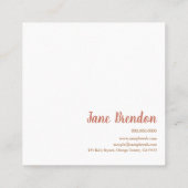 Aquarell-französische Quadratische Visitenkarte (Rückseite)