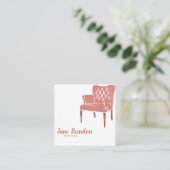 Aquarell-französische Quadratische Visitenkarte (Stehend Vorderseite)