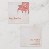 Aquarell-französische Quadratische Visitenkarte (Vorne/Hinten)