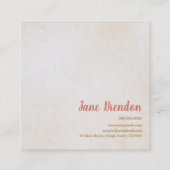 Aquarell-französische Quadratische Visitenkarte (Rückseite)