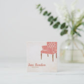 Aquarell-französische Quadratische Visitenkarte (Stehend Vorderseite)