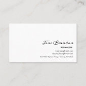 Aquarell-französische Visitenkarte (Rückseite)