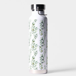 Aquarell Französischer Landhausstil Grünes Olivenm Trinkflasche