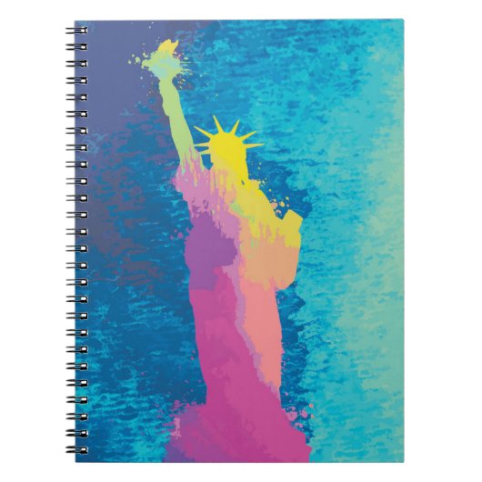 Aquarell-Freiheitsstatue Notizblock (Vorderseite)