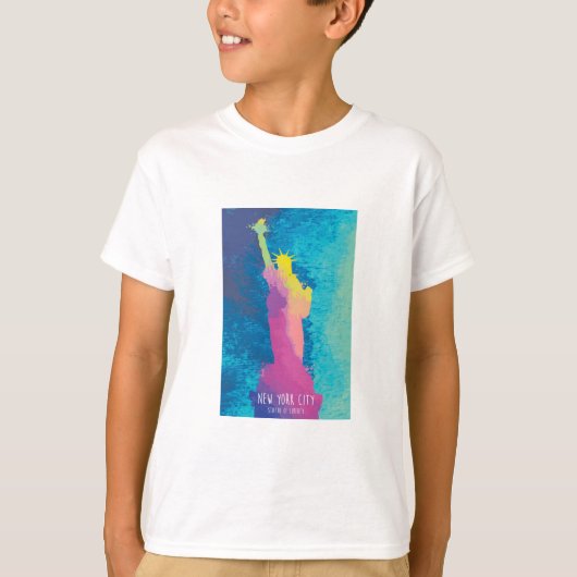 Aquarell-Freiheitsstatue T-Shirt (Vorderseite)