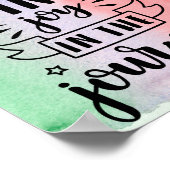 Aquarell - Freude auf der Reise Poster (Ecke)