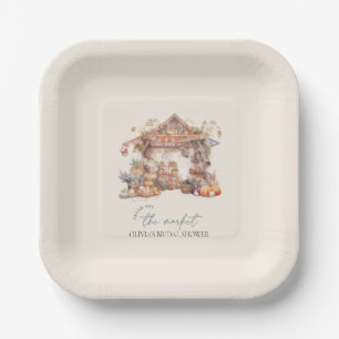 Aquarell, frisch vom Markt Junggesellinnenabschied Pappteller