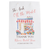 Aquarell Frische Brautpartys Mittlere Geschenktüte (Vorderseite)